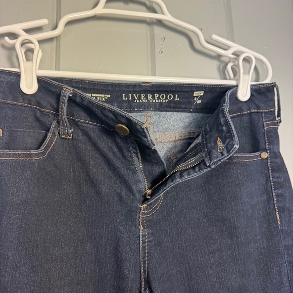 Liverpool Stitch Fix Dark Wash Mid-rise Straight Leg Jeans 8 /‎ 29 Short Women’s - Picture 7 of 13
